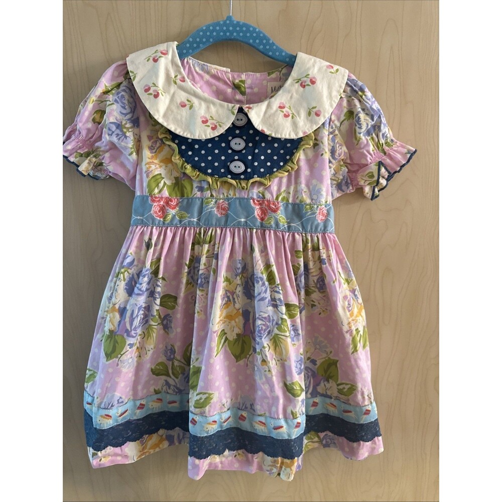 Matilda Jane Good Hart Veranda Pink/Lavender Floral Dress-2T